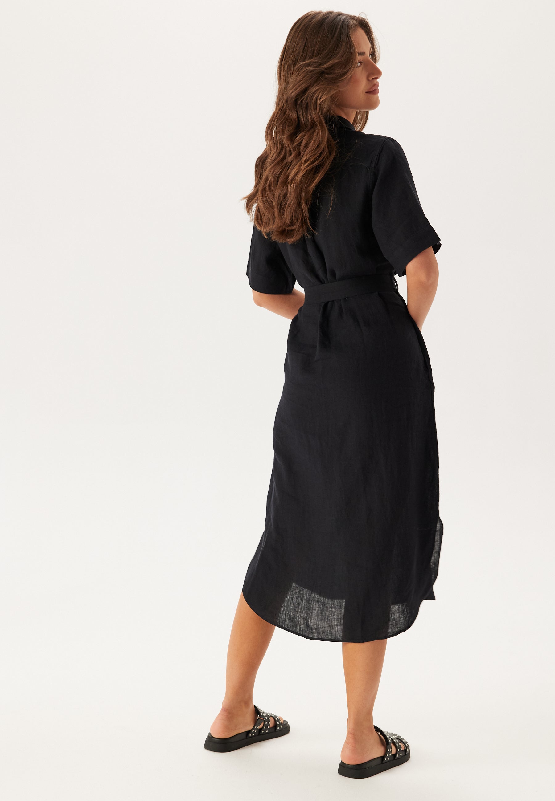 gant shirt dress Gant Poplin Belted Shirt Dress (GCL4503527) - Midi dresses