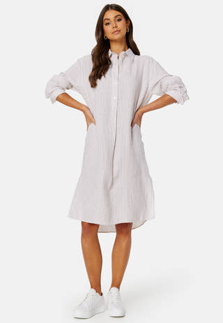 Striped Linen Shirt Dress
