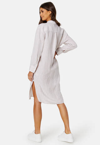 Striped Linen Shirt Dress