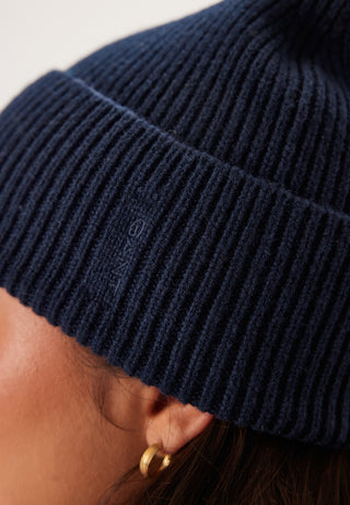 Wool Ribbed Beanie