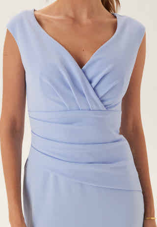 Bardot Pleat Maxi Dress