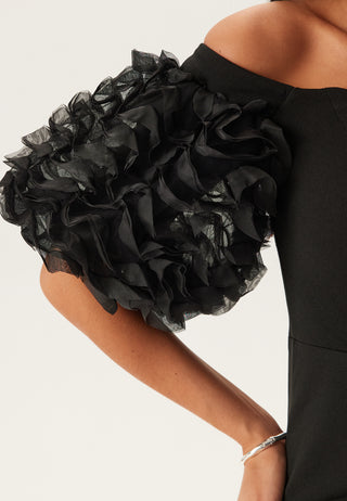 Bardot Maxi Kjole med Volangerm