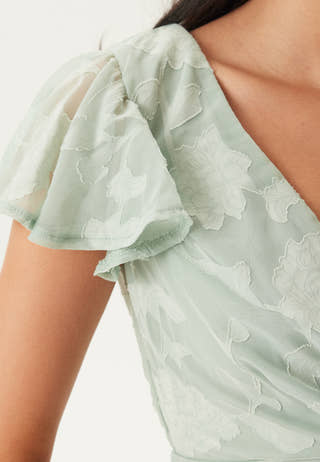 Chiffon Flutter High Low Dress