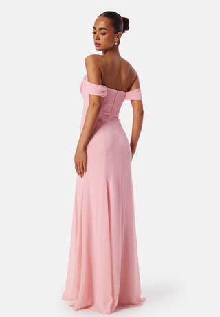 Chiffon Off Shoulder Maxi Dress