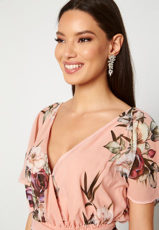 Floral Flutter Skater Dress