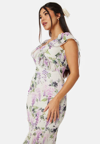 Floral Ruffle Hem Maxi Dress