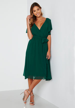 Flutter Chiffon Midikjole