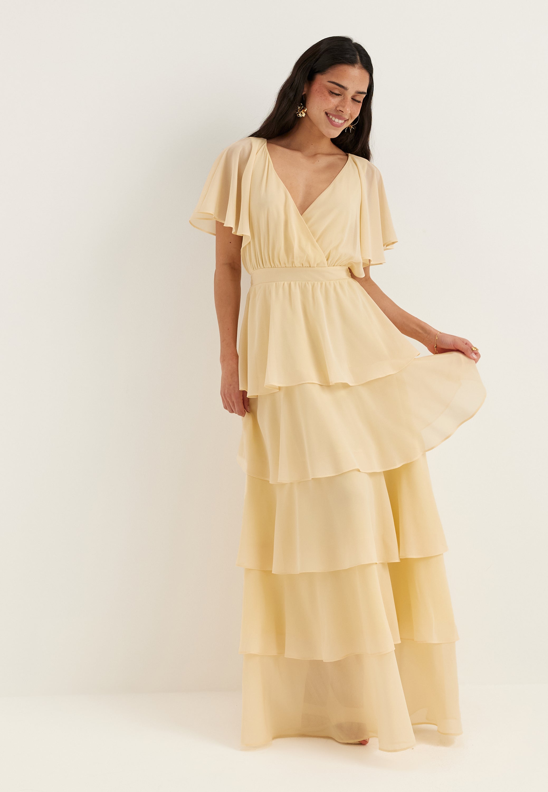 chiffon tiered maxi dress Flutter Chiffon Tiered Maxi Dress chiffon tiered maxi dress Flutter Chiffon Tiered Maxi Dress