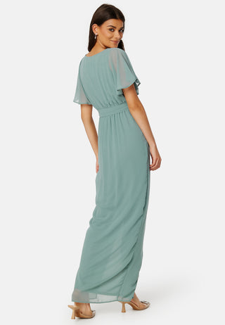Flutter Chiffon Wrap Maxi Dress