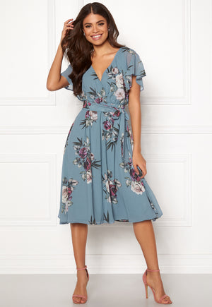 Flutter Floral Midikjole
