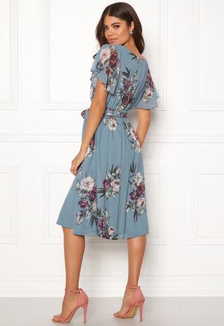 Flutter Floral Midi Dress
