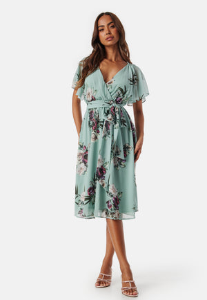 Flutter Floral Midikjole