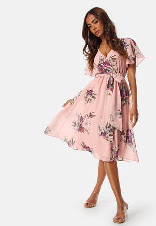 Flutter Floral Midi Dress