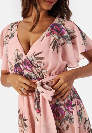 Flutter Floral Midikjole