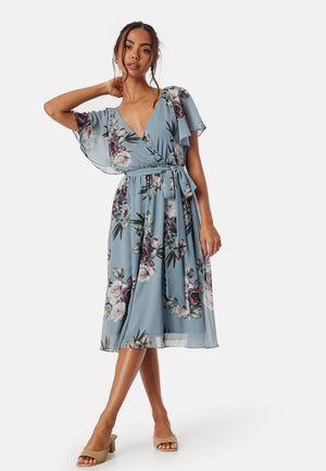 Flutter Floral Midikjole