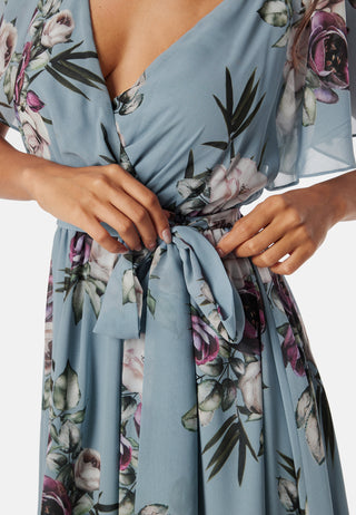 Flutter Floral Midi Kjole
