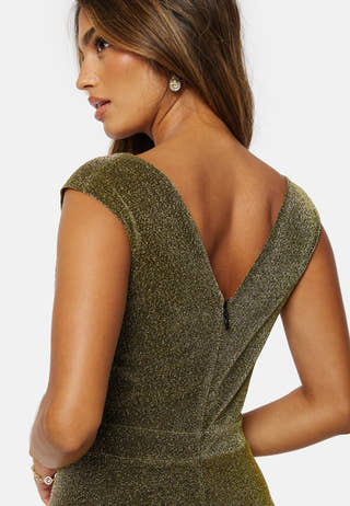 Glitter Wrap Maxi Dress