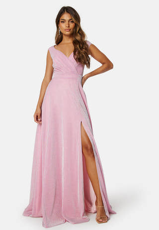 Glitter Wrap Maxi Dress