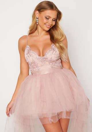 Lace Bodice High Low Dress