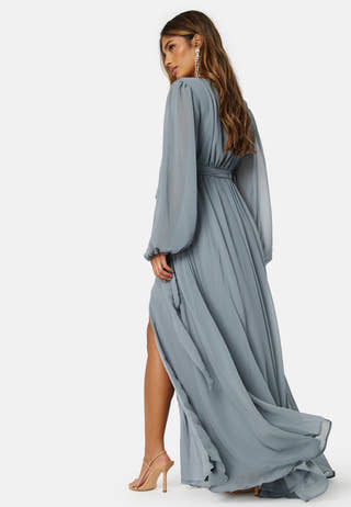 Long Sleeve Chiffon Dress