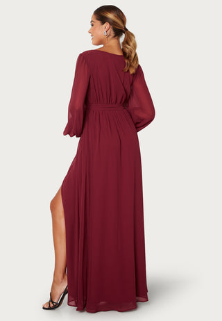 Long Sleeve Chiffon Dress