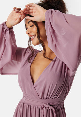 Long Sleeve Chiffon Dress