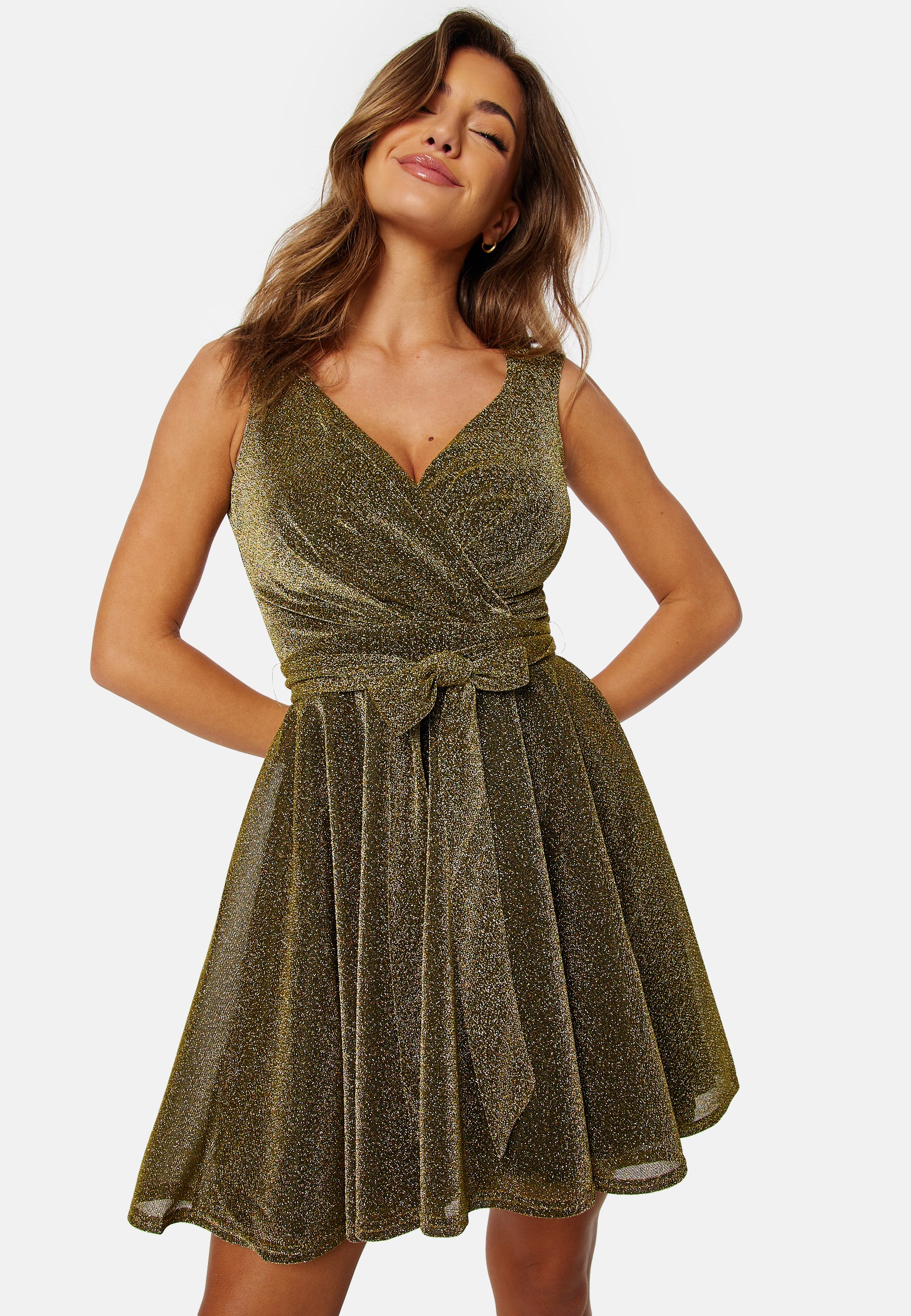 lurex skater dress Everly Melina Lurex A-line Tank Dress