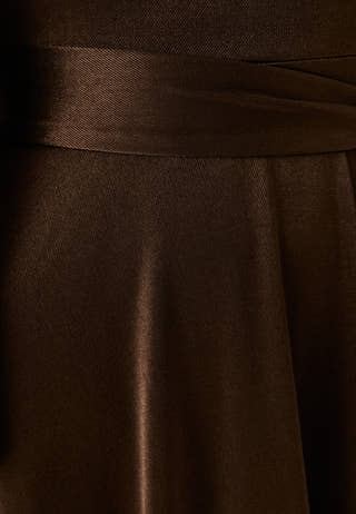 Satin Volume Sleeve Maxi Dress