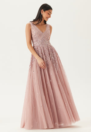 Sequin Sunray Sleeveless Maxi Dress