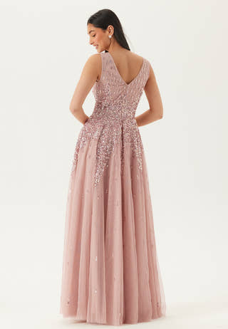 Sequin Sunray Sleeveless Maxi Dress