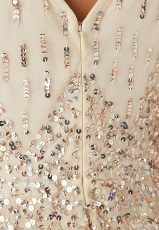 Sequin Sunray Sleeveless Maxi Dress