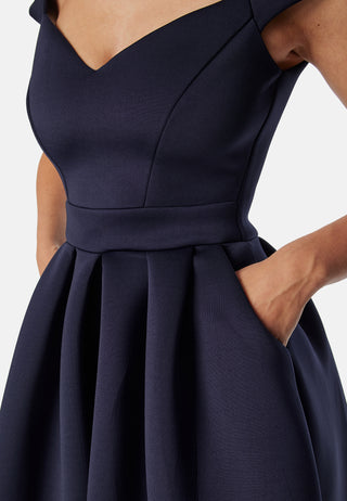 Sweetheart Bardot Midi Dress