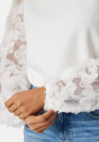 Mesh Sleeve Top