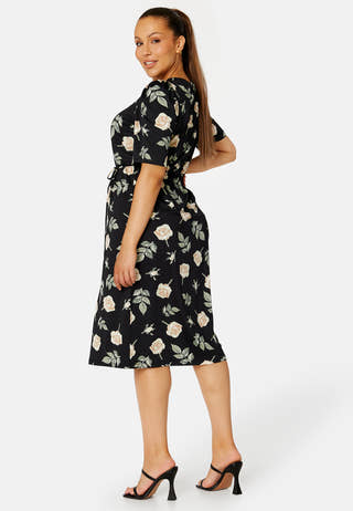 Blenda puff sleeve midi dress