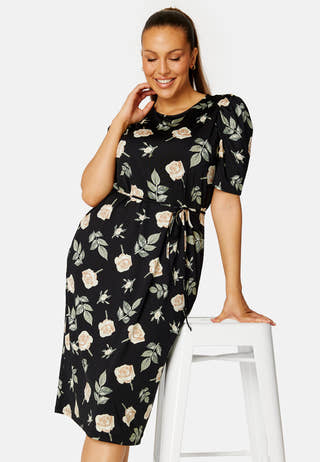 Blenda puff sleeve midi dress