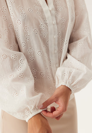 Broderie Anglaise-bluse