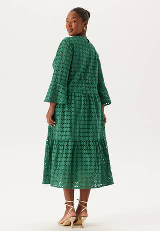 Broderie Anglaise Round Neck Dress