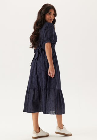 Broderie Anglaise V-Neck Dress