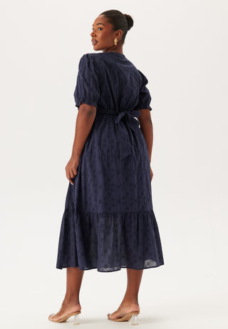 Broderie Anglaise V-Neck Dress