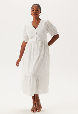 Broderie Anglaise V-Neck Dress