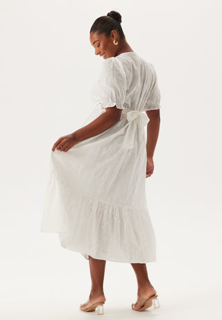 Broderie Anglaise V-Neck Dress