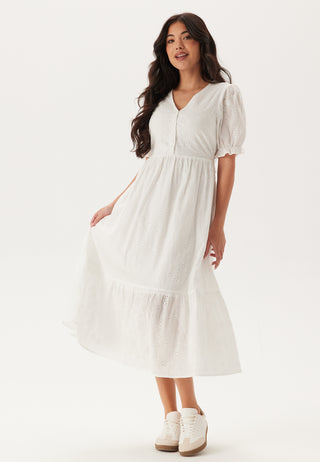 Broderie Anglaise V-Neck Dress