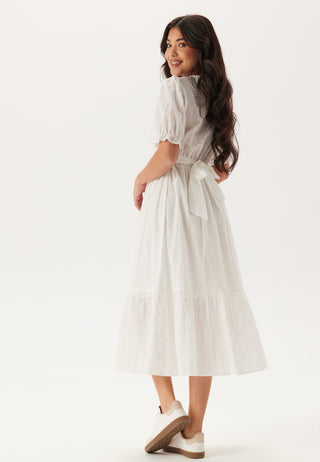 Broderie Anglaise V-Neck Dress