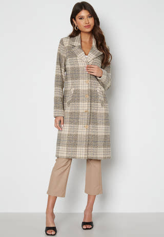 Corinne checked coat