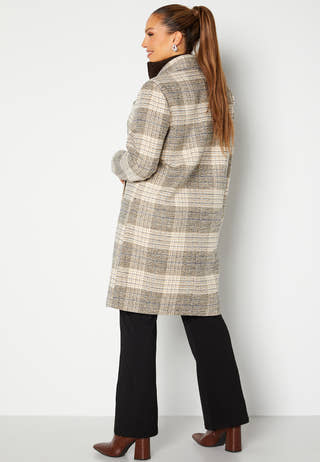 Corinne checked coat