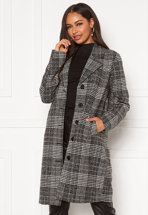 Corinne checked coat