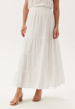 Cotton Dobby Dot Maxi Skirt