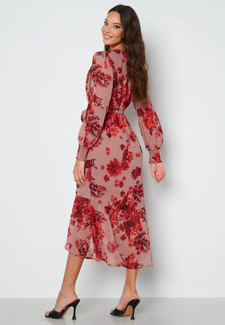 Danessa midi Puff Sleeve Dress