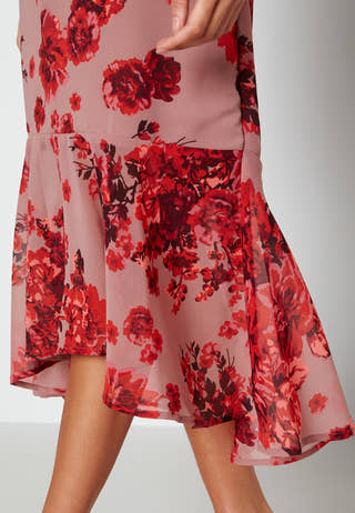 Danessa midi Puff Sleeve Dress