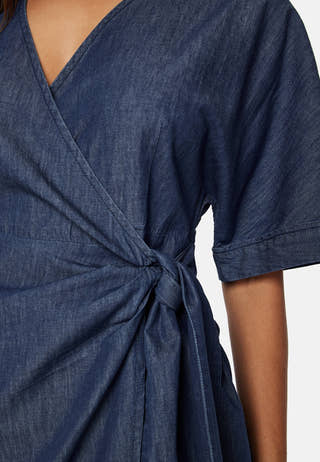 Denim Wrap Dress